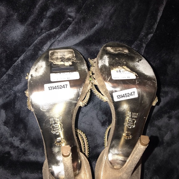 Gold sparkle platform heels - Picture 3 of 4